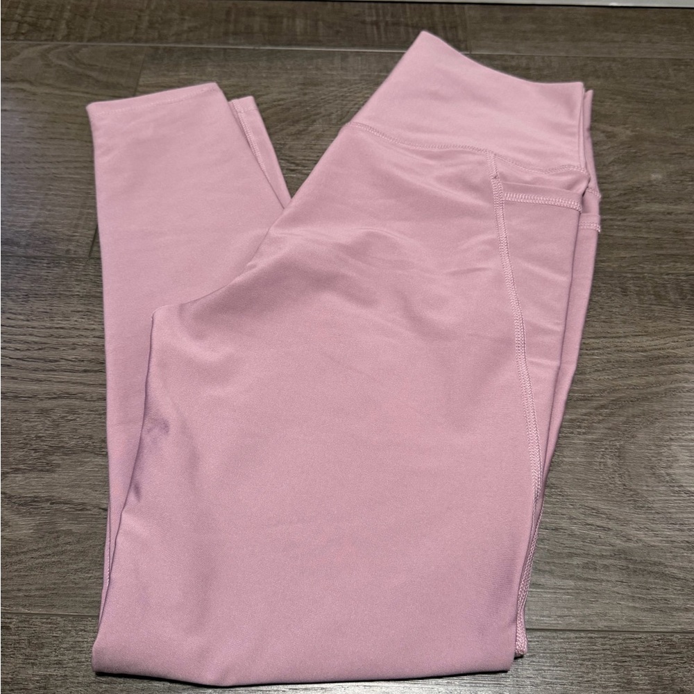 Sage Collective Leggings With Pockets Dusty Pink Women's Size Medium, NWOT
